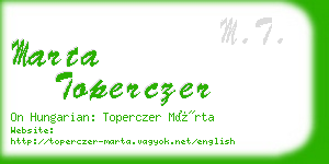 marta toperczer business card